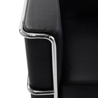 Fauteuil « Torino » en cuir italien | Structure en acier inoxydable