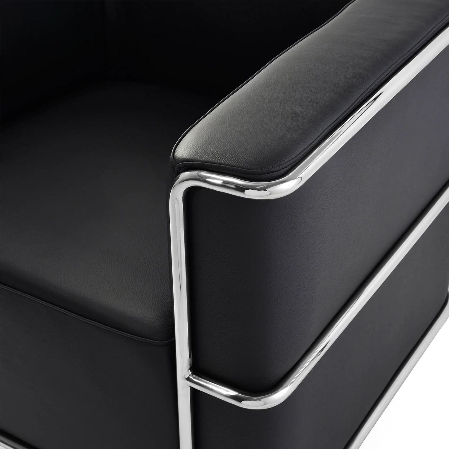 Fauteuil Torino en cuir italien | Structure en acier inoxydable