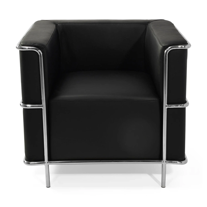 Fauteuil Torino en cuir italien | Structure en acier inoxydable