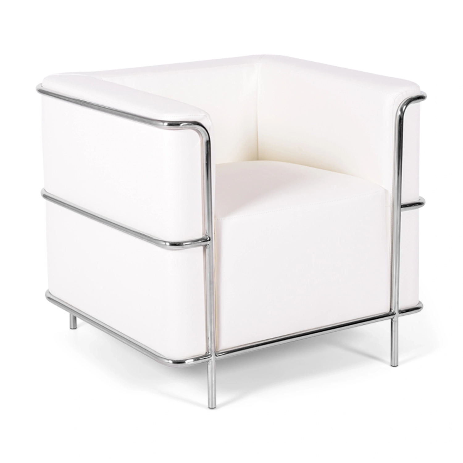 Fauteuil Torino en cuir italien | Structure en acier inoxydable