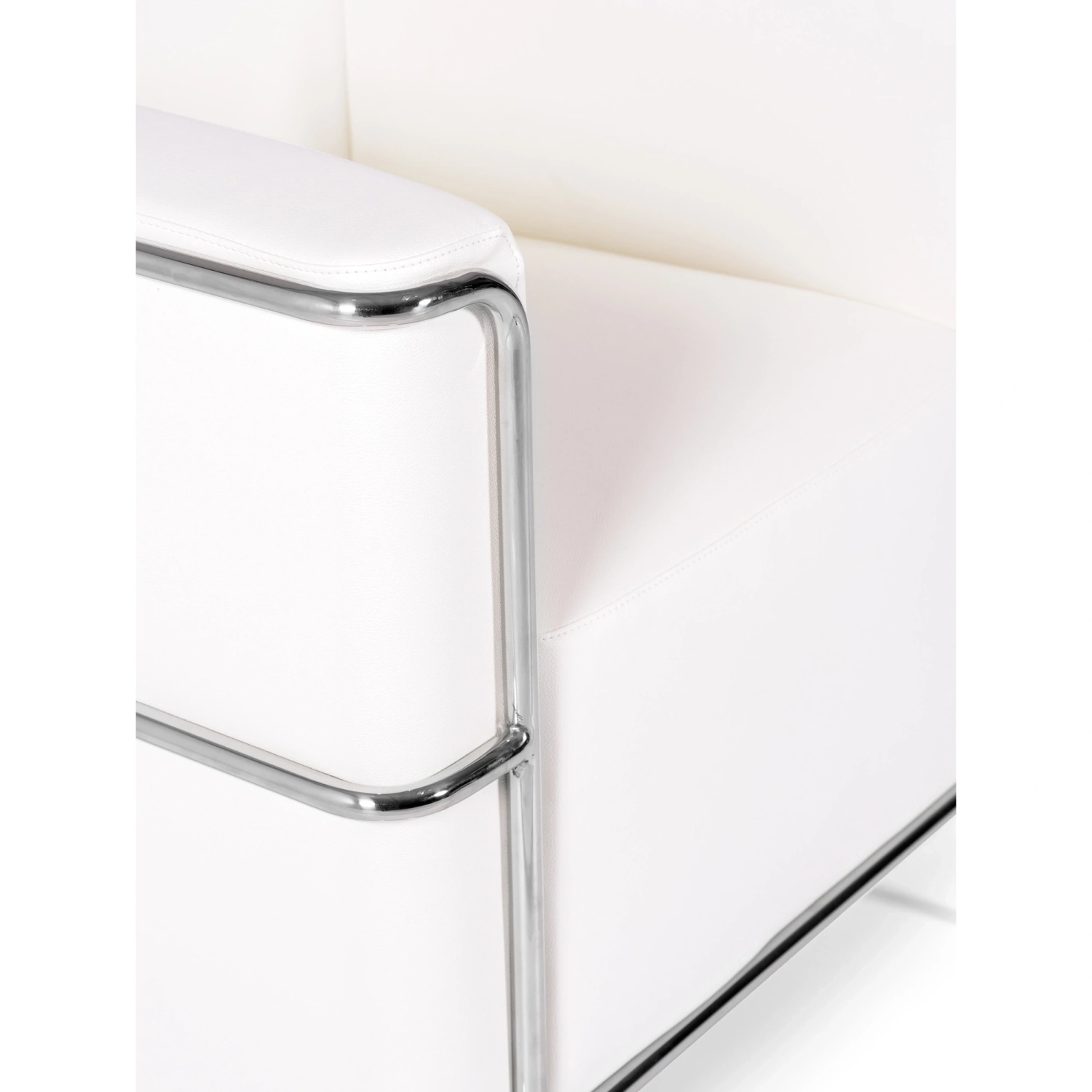 Fauteuil Torino en cuir italien | Structure en acier inoxydable