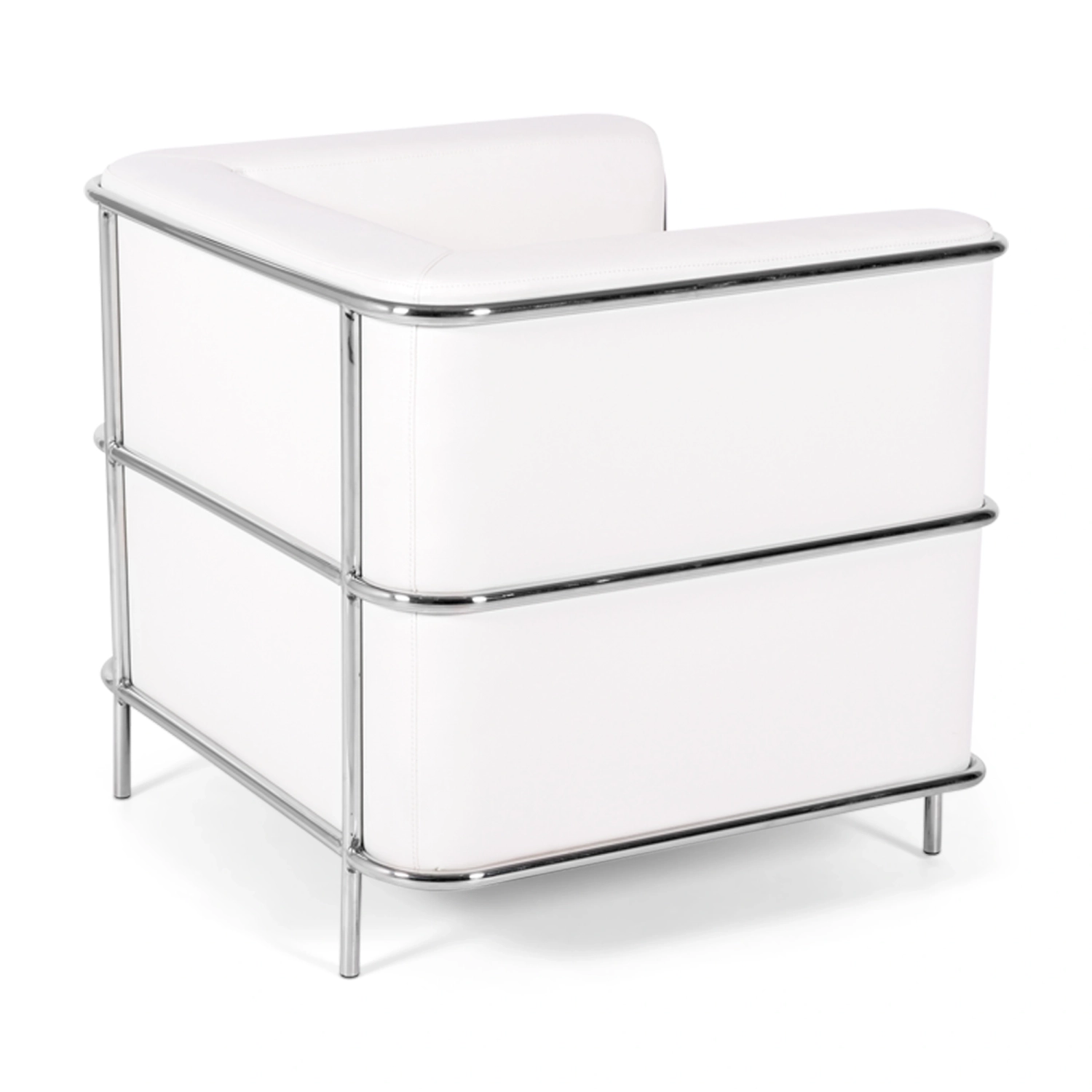 Fauteuil Torino en cuir italien | Structure en acier inoxydable