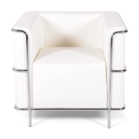 Fauteuil Torino en cuir italien | Structure en acier inoxydable