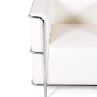 Fauteuil Torino en cuir italien | Structure en acier inoxydable