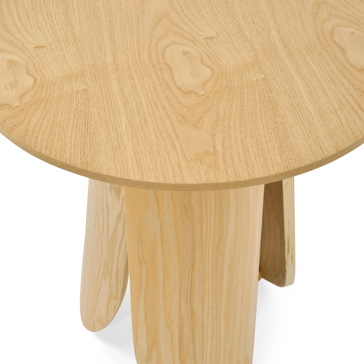 Table d'appoint Pluto en frêne scandinave, 50 cm | Table ronde en bois