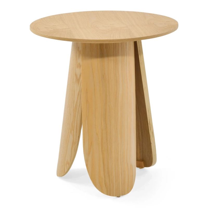 Table d'appoint Pluto en frêne scandinave, 50 cm | Table ronde en bois