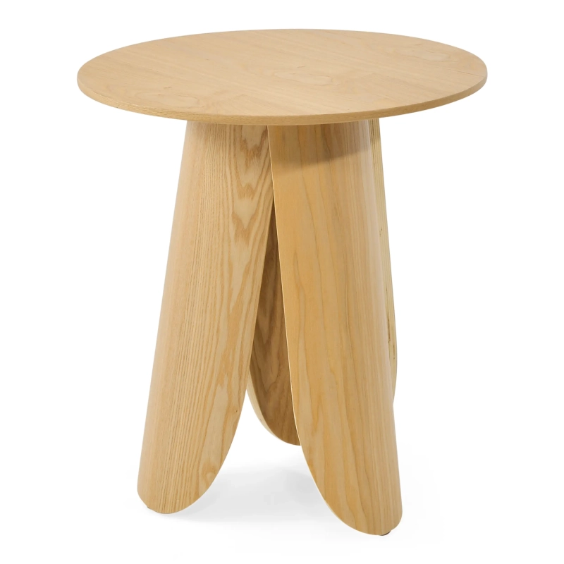 Table d'appoint Pluto en frêne scandinave, 50 cm | Table ronde en bois