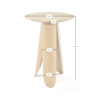 Table ronde à barre « Pluto » de style scandinave