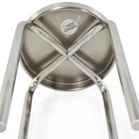 Tabouret bas Delaware en acier inoxydable, 45 cm | Tabouret design moderne