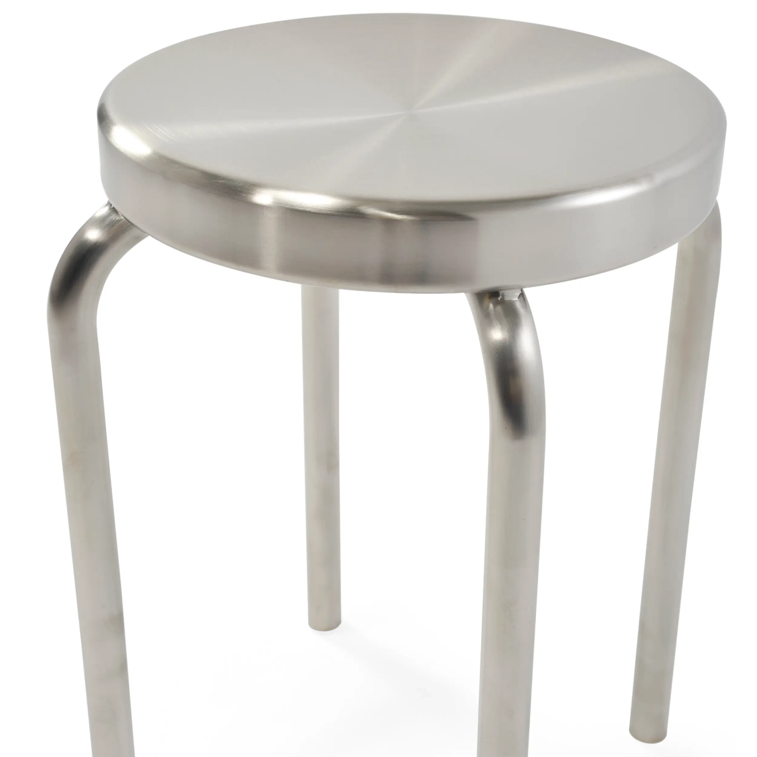 Tabouret bas Delaware en acier inoxydable, 45 cm | Tabouret design moderne