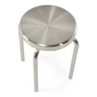 Tabouret bas Delaware en acier inoxydable, 45 cm | Tabouret design moderne