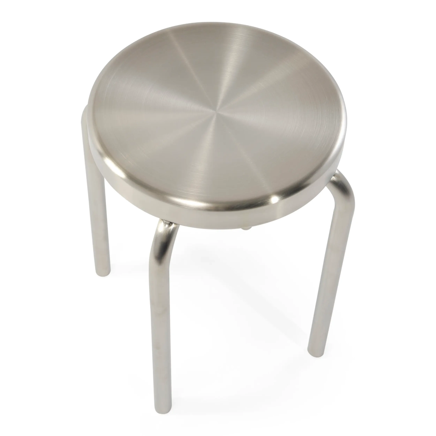 Tabouret bas Delaware en acier inoxydable, 45 cm | Tabouret design moderne