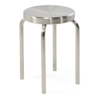 Tabouret bas Delaware en acier inoxydable, 45 cm | Tabouret design moderne
