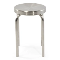 Tabouret bas Delaware en acier inoxydable, 45 cm | Tabouret design moderne