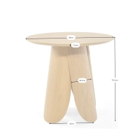 Table de salle à manger ronde de style scandinave en bois de frêne