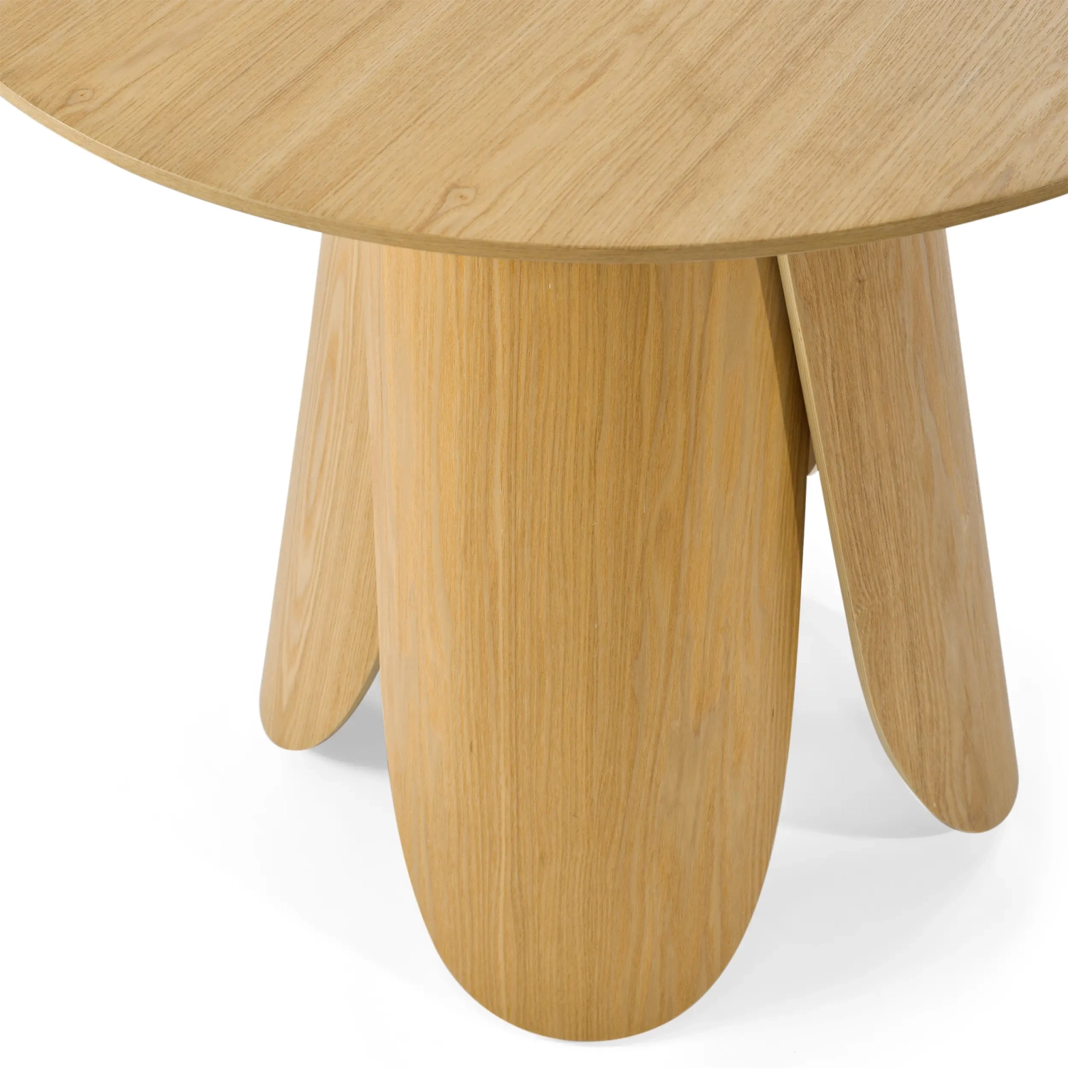 Table de salle à manger ronde de style scandinave en bois de frêne