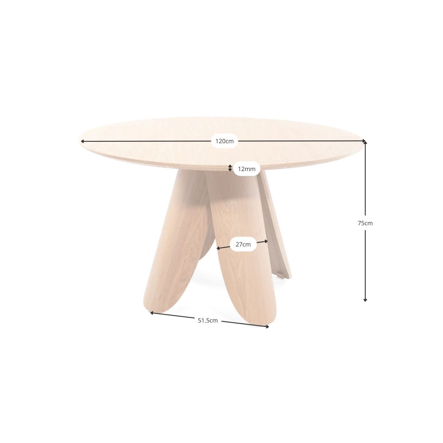 Table à manger ronde Pluto Scandinavian