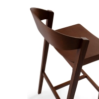 Soho Tabouret de bar scandinave 76 cm | Bois de chêne ou de noyer