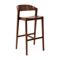 Soho Tabouret de bar scandinave 76 cm | Bois de chêne ou de noyer