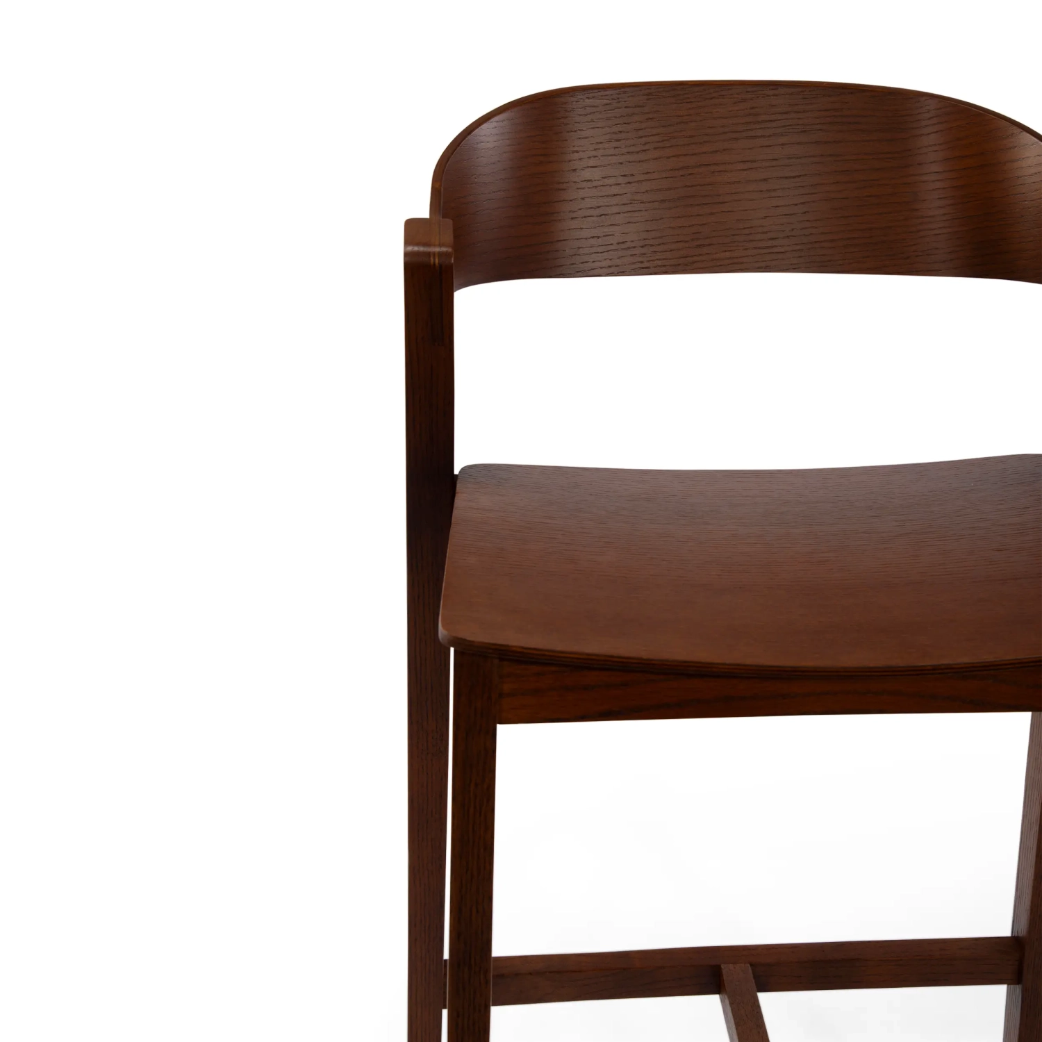 Soho Tabouret de bar scandinave 76 cm | Bois de chêne ou de noyer