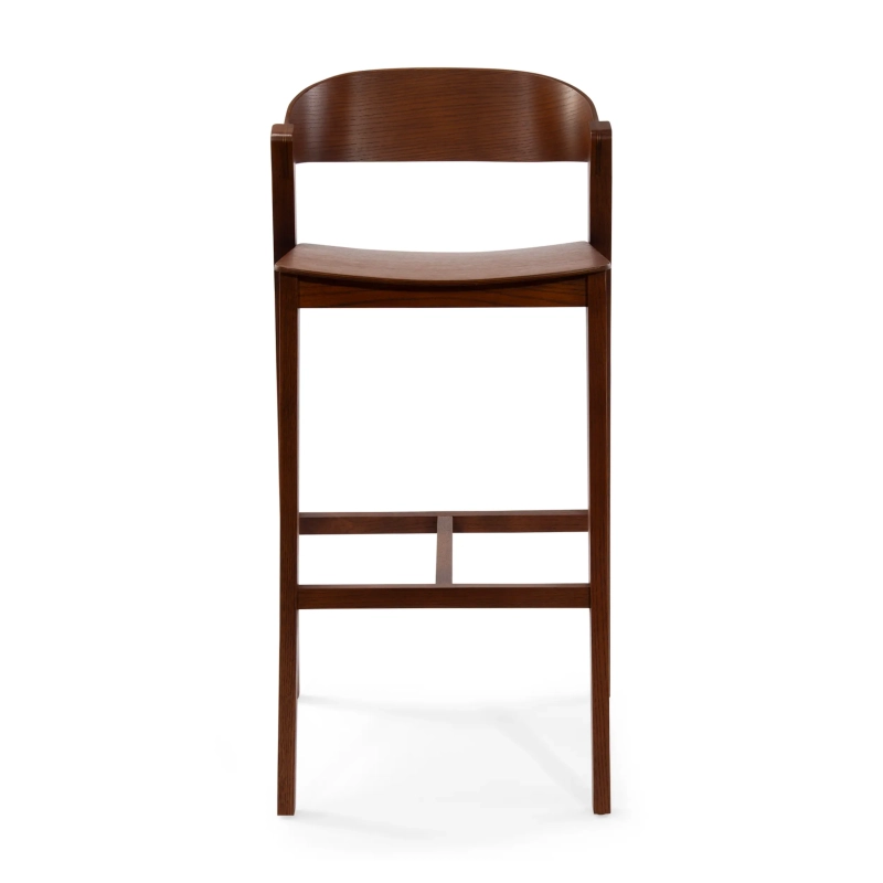 Soho Tabouret de bar scandinave 76 cm | Bois de chêne ou de noyer