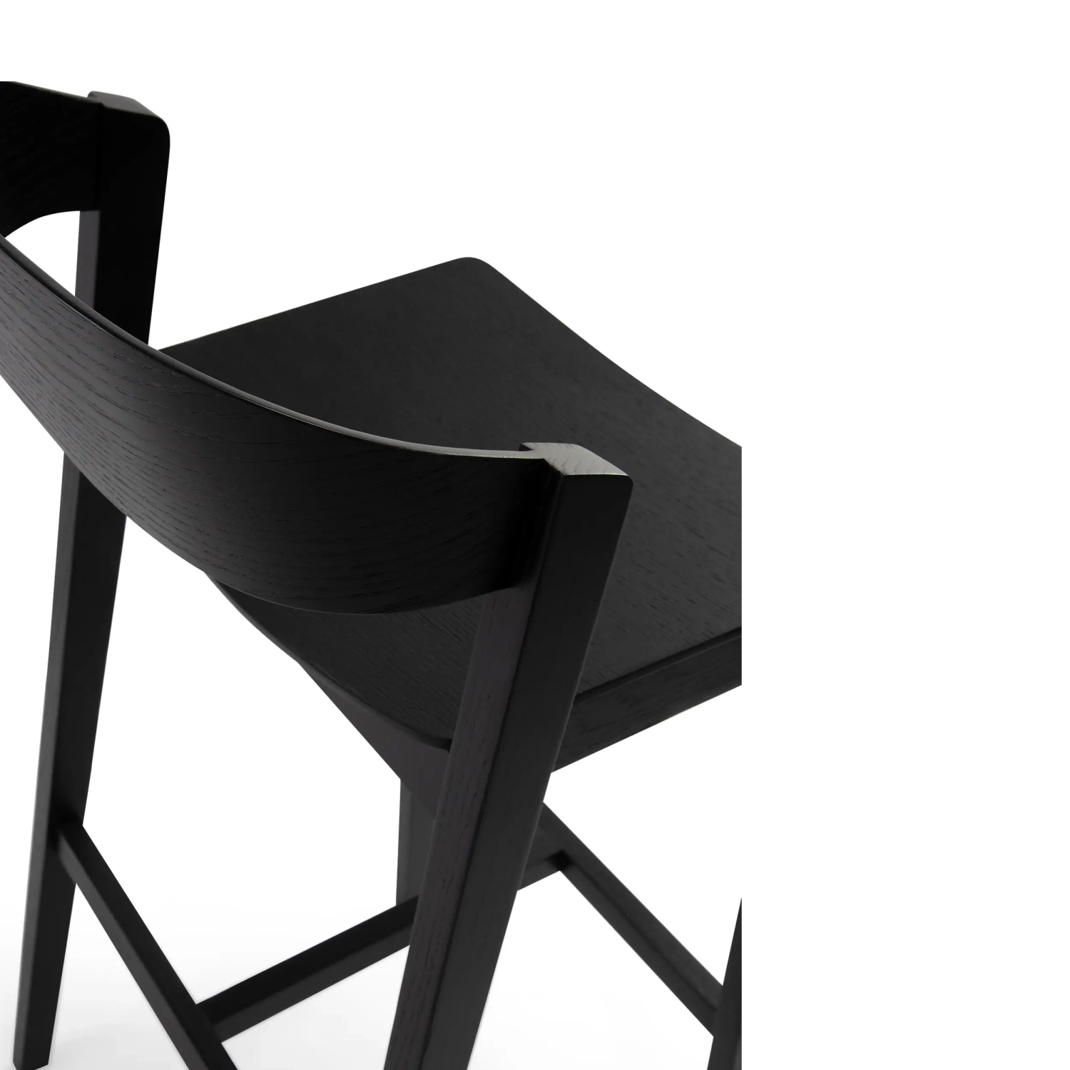Soho Tabouret de bar scandinave 76 cm | Bois de chêne ou de noyer