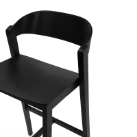 Soho Tabouret de bar scandinave 76 cm | Bois de chêne ou de noyer