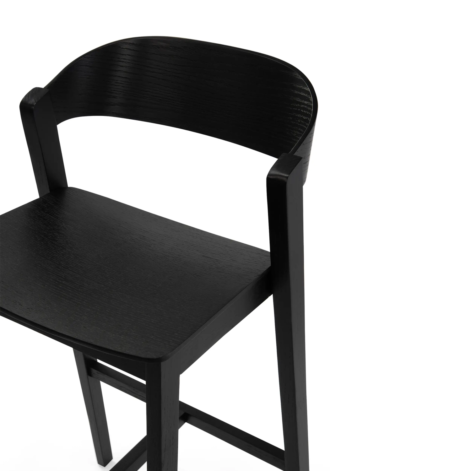 Soho Tabouret de bar scandinave 76 cm | Bois de chêne ou de noyer