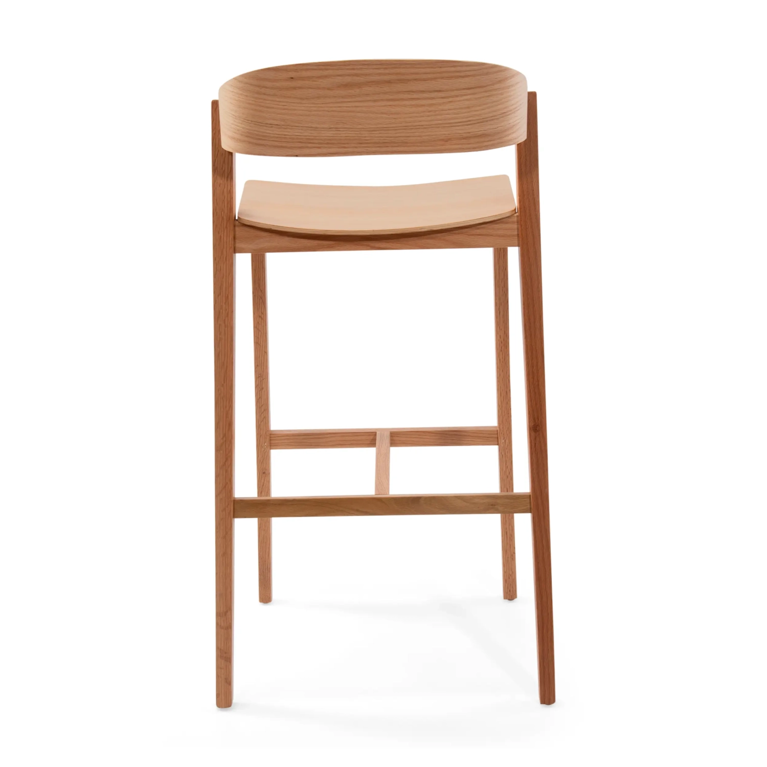 Soho Tabouret de bar scandinave 76 cm | Bois de chêne ou de noyer