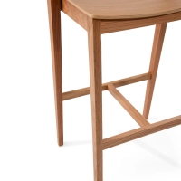 Soho Tabouret de bar scandinave 76 cm | Bois de chêne ou de noyer