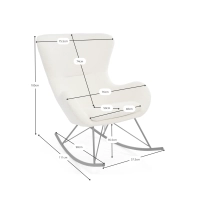 Fauteuil à bascule Nest Bouclé | Fauteuil à bascule design moderne
