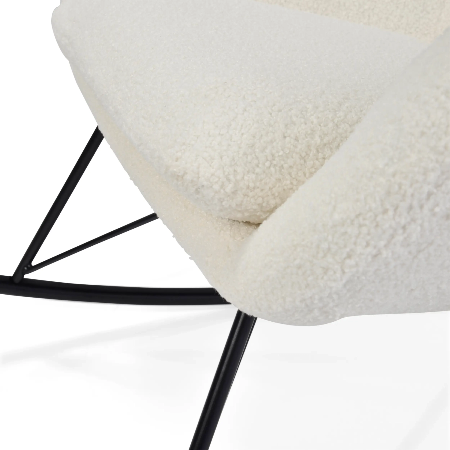 Fauteuil à bascule Nest Bouclé | Fauteuil à bascule design moderne