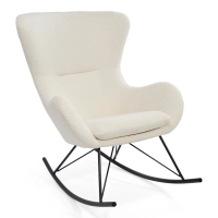 Fauteuil à bascule Nest Bouclé | Fauteuil à bascule design moderne