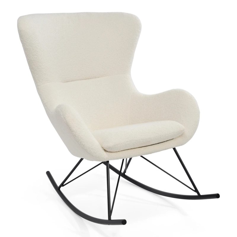Fauteuil à bascule Nest Bouclé | Fauteuil à bascule design moderne