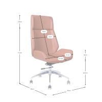 Nordic Fauteuil de bureau à dossier haut Colors | Simili cuir et piètement chromé