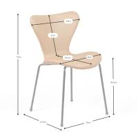 Chaise de salle à manger Seven en simili cuir vintage | Design industriel moderne