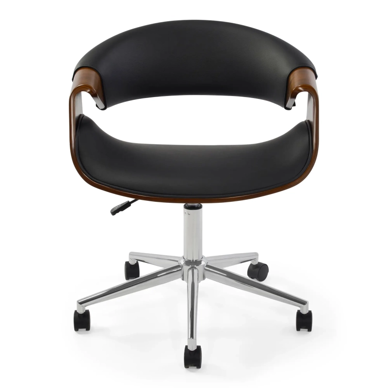 Fauteuil de bureau Burrow S en noyer | Modèle réglable de style « Mid-Century »
