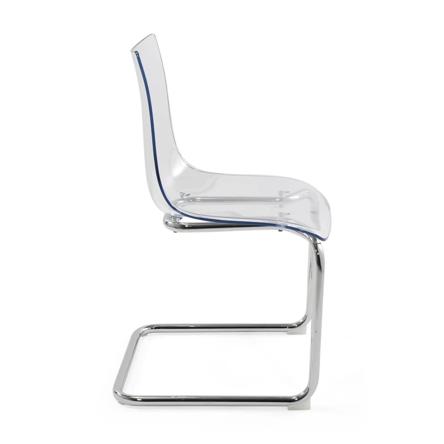 Chaise design transparente Dresden | Polycarbonate et acier chromé