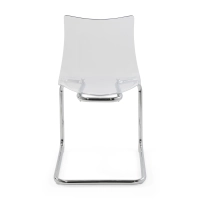 Chaise design transparente Dresden | Polycarbonate et acier chromé