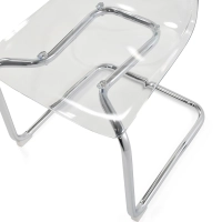 Chaise design transparente Dresden | Polycarbonate et acier chromé
