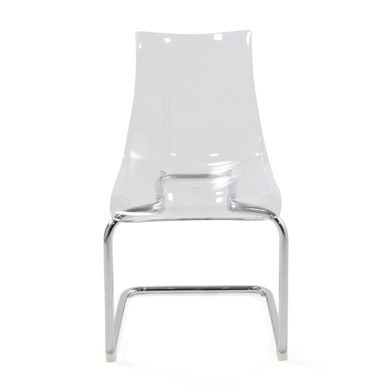 Chaise design transparente Dresden | Polycarbonate et acier chromé