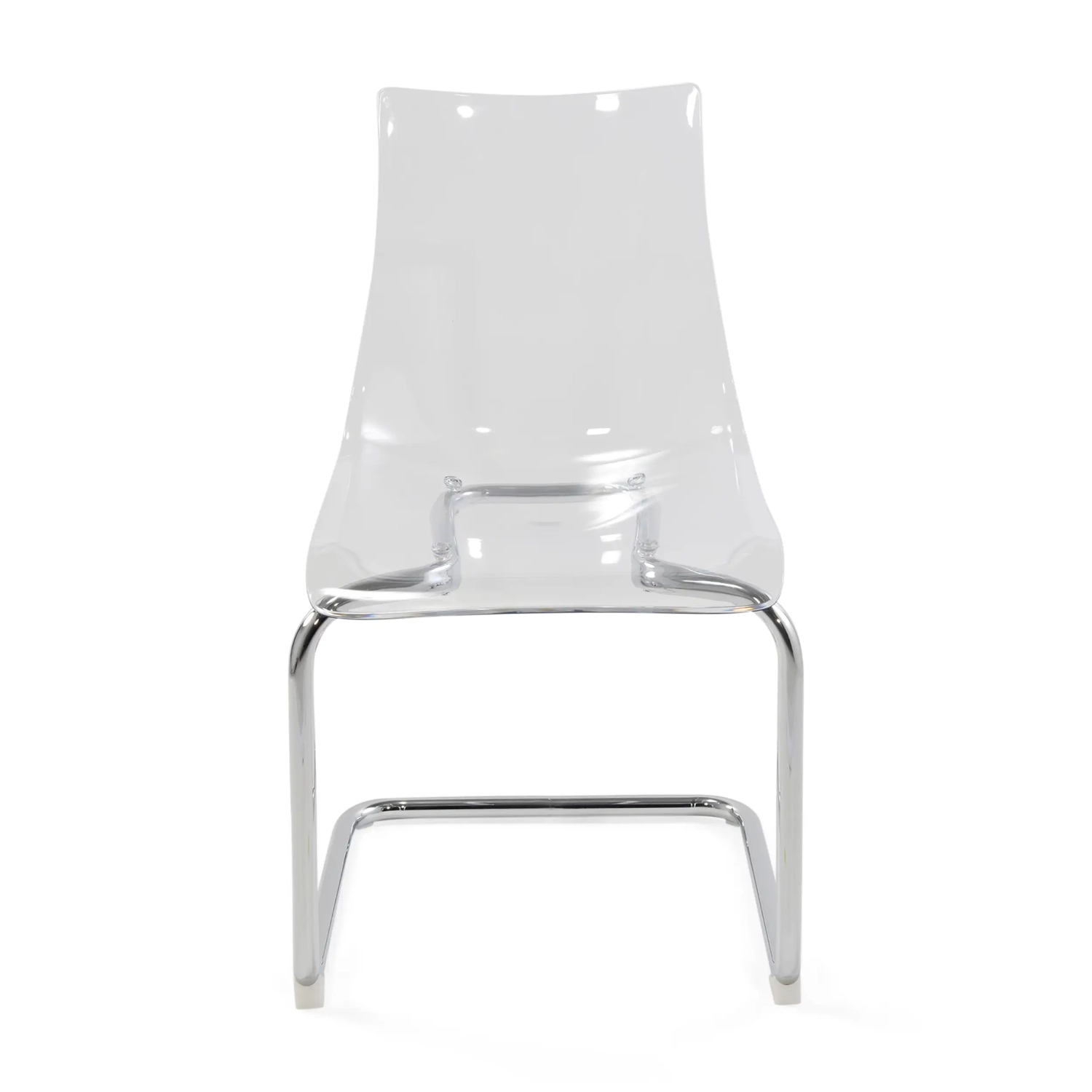 Chaise design transparente Dresden | Polycarbonate et acier chromé