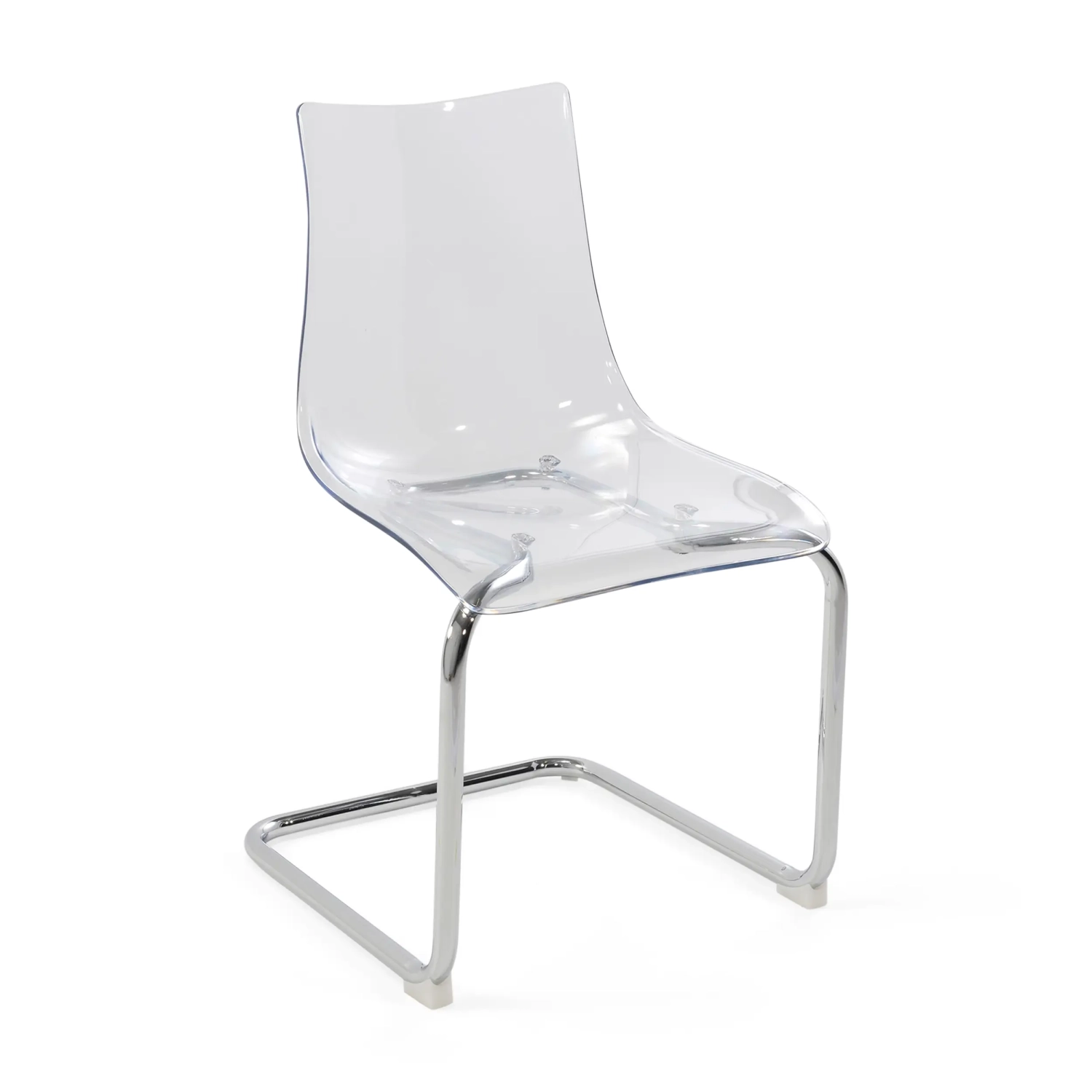 Chaise design transparente Dresden | Polycarbonate et acier chromé