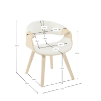 Burrow Chaise de salle à manger Z en bois d'érable | Modèle rembourré « Nordic »