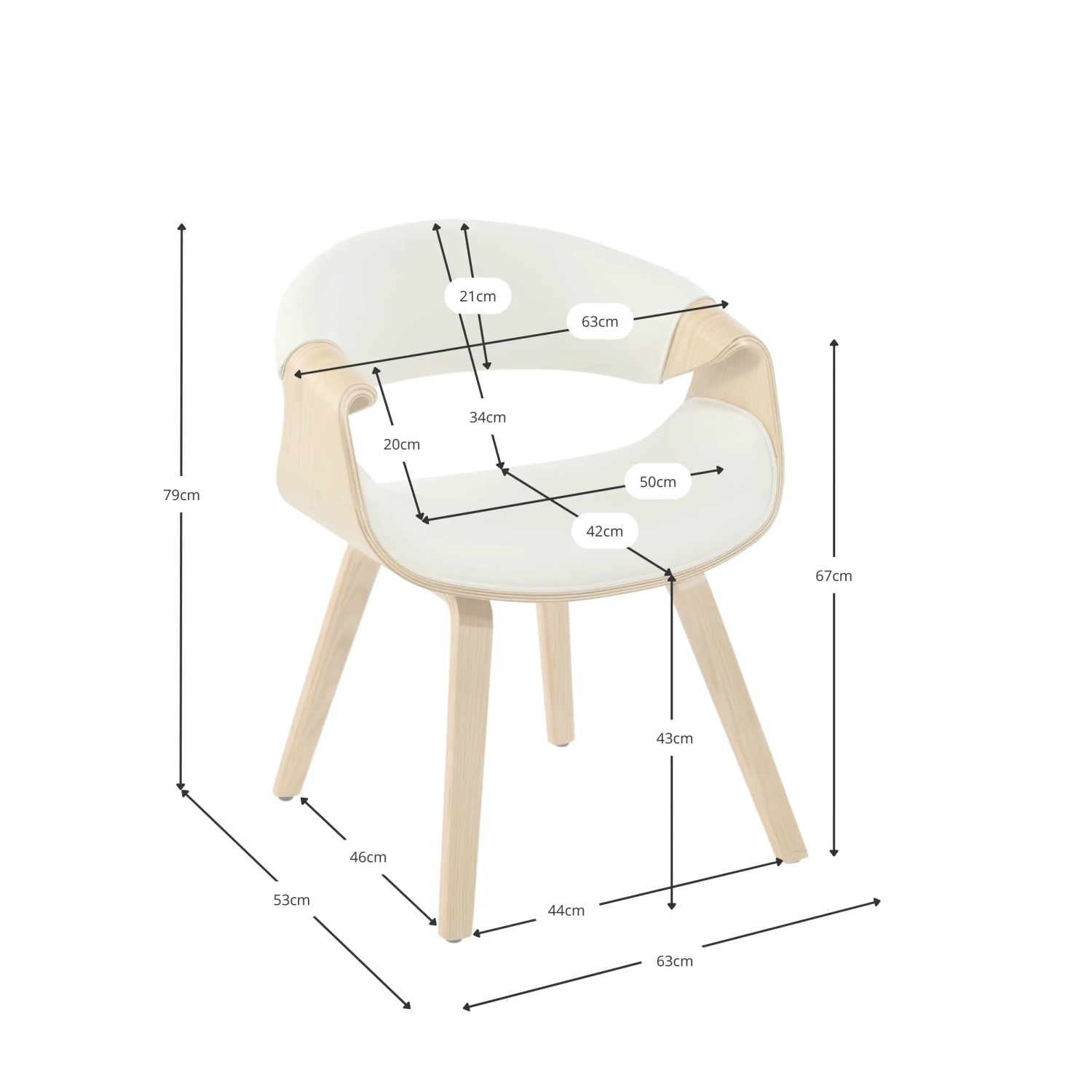 Burrow Chaise de salle à manger Z en bois d'érable | Modèle rembourré « Nordic »