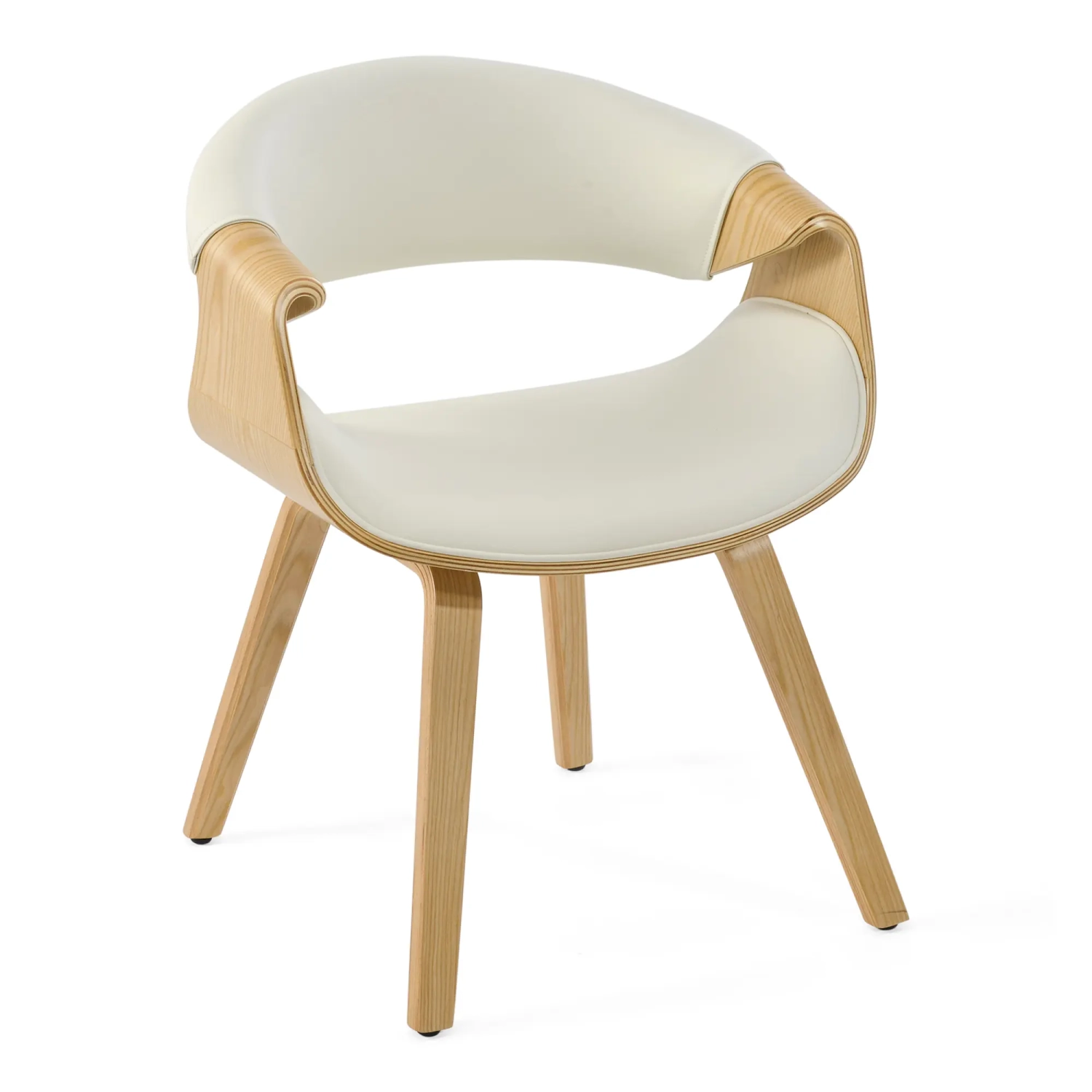 Burrow Chaise de salle à manger Z en bois d'érable | Modèle rembourré « Nordic »