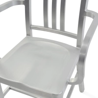 Chaise industrielle en aluminium Navi Army avec accoudoirs | Pour l'intérieur et l'extérieur