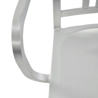 Chaise industrielle en aluminium Navi Army avec accoudoirs | Pour l'intérieur et l'extérieur
