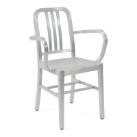 Chaise industrielle en aluminium Navi Army avec accoudoirs | Pour l'intérieur et l'extérieur