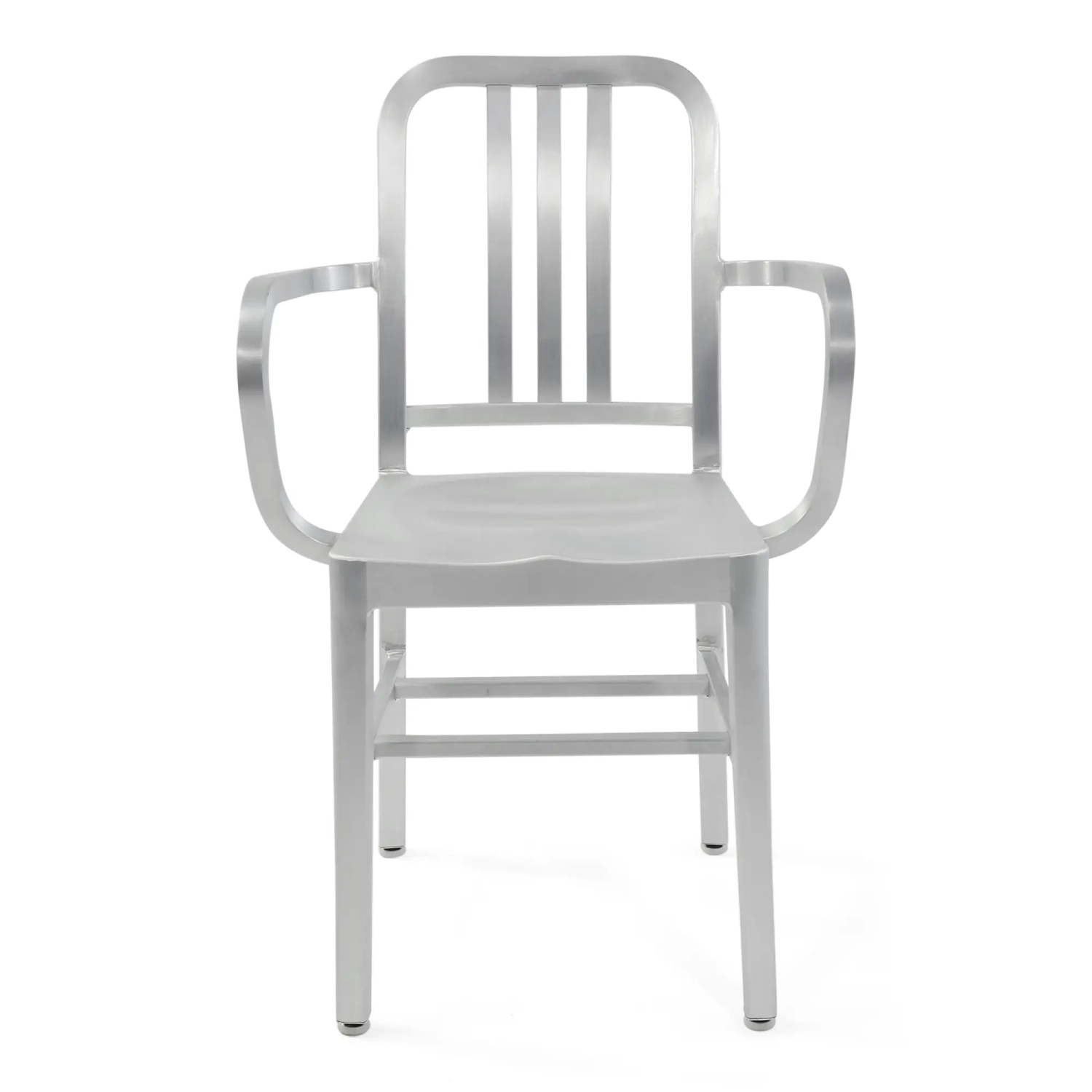 Chaise industrielle en aluminium Navi Army avec accoudoirs | Pour l'intérieur et l'extérieur